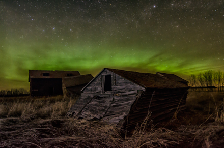 Prairie Homestead at Night